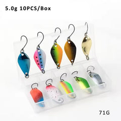 Vzuiwkfmr spoon lure yellow metallic 0.12oz high-visibility in bright light.