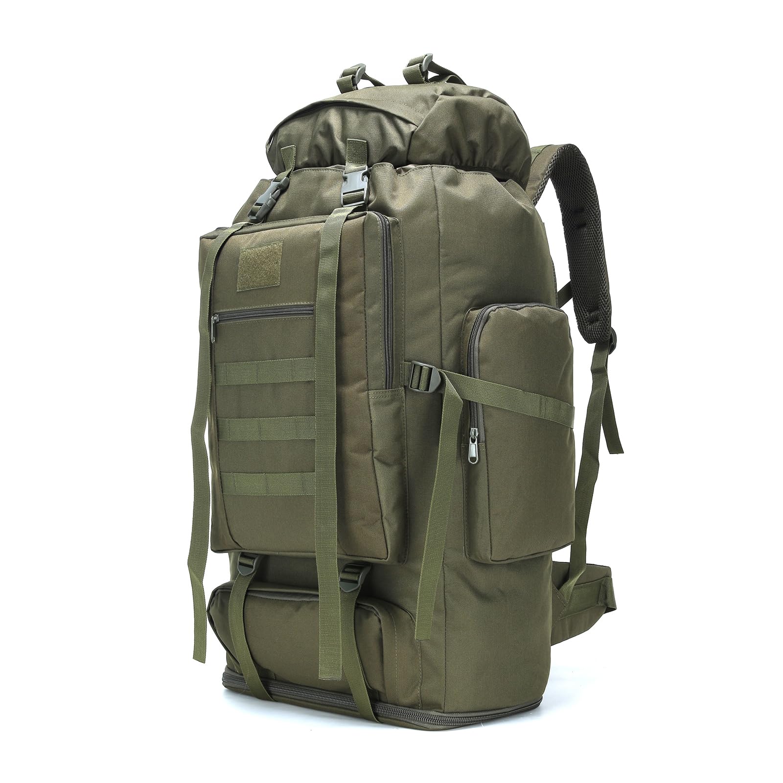 W WINTMING 70L hiking backpack front view showing spacious main compartment for gear