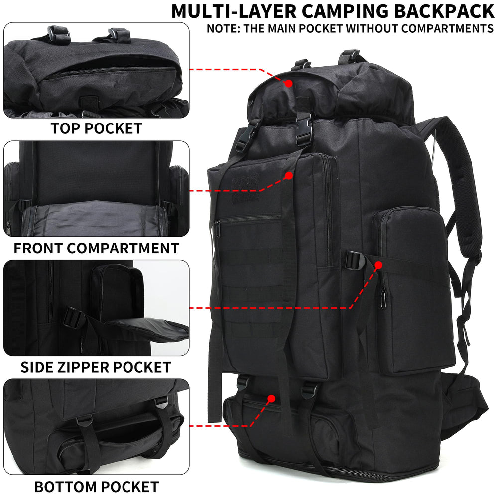 W WINTMING hiking backpack front pocket provides quick access to essentials.