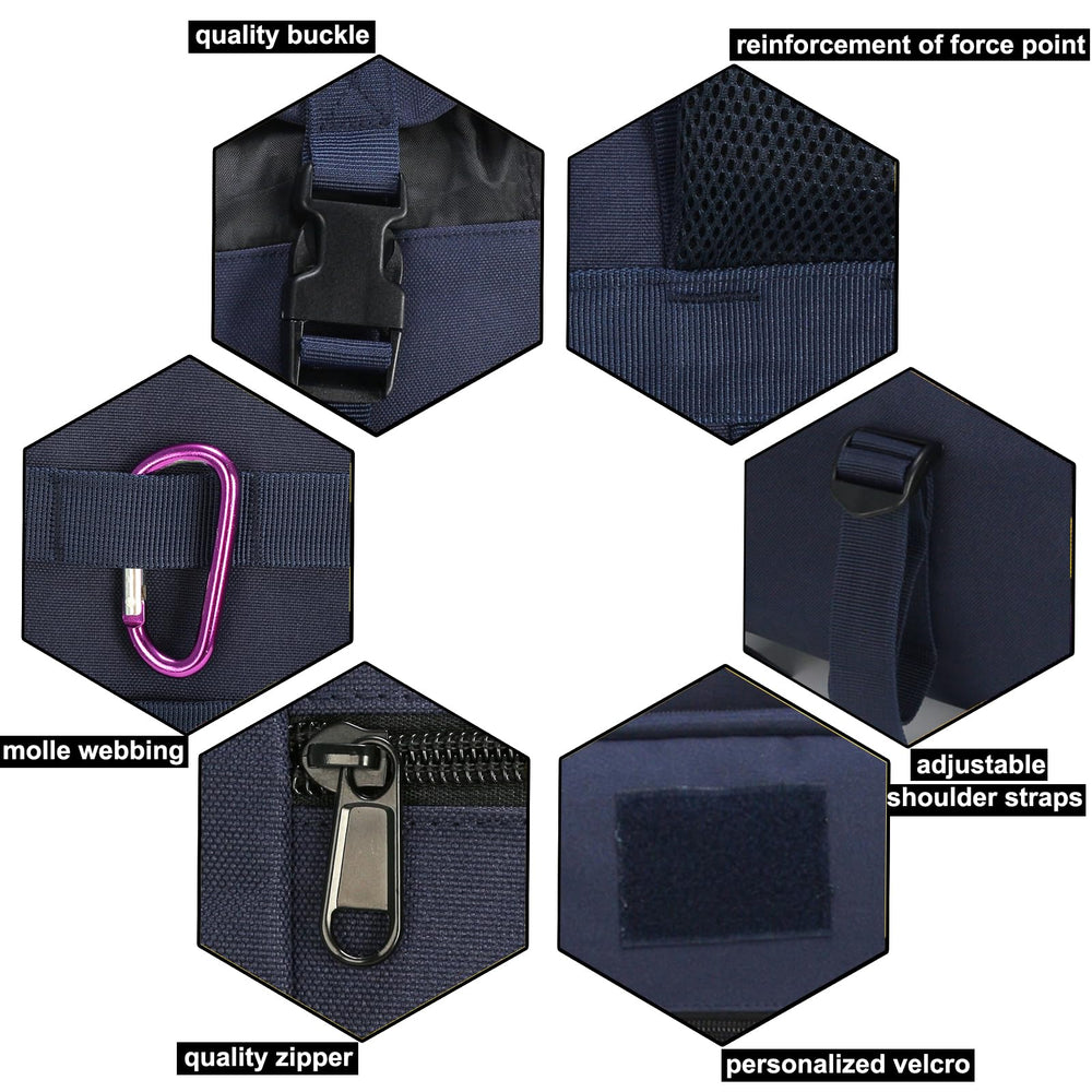 W WINTMING laptop compartment keeps electronics secure during travel.
