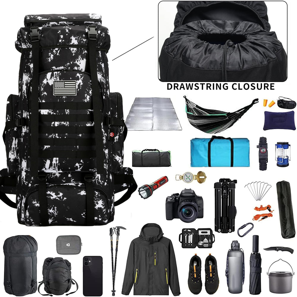 W WINTMING hiking backpack padded shoulder straps reduce fatigue on long hikes.