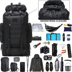 W WINTMING hiking backpack side pocket fits water bottles and snacks.