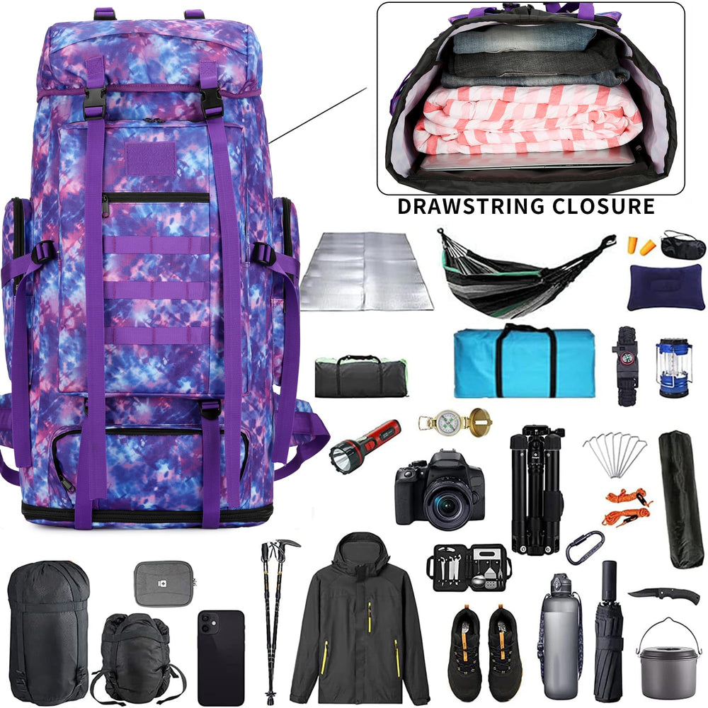 W WINTMING molle system for attaching extra gear on outdoor adventures.