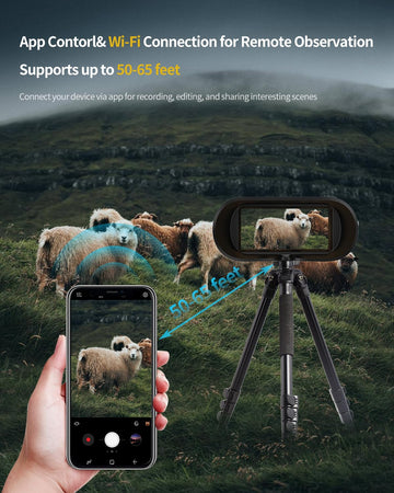Waaniynan True 4K Night Vision Binoculars with WiFi app control enables remote capture.