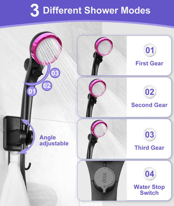WADEO camping shower suction-base secures on uneven ground for steady rinsing