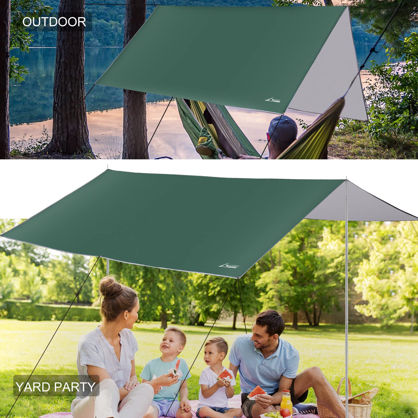 WADEO tarp all-in-one kit simplifies packing for outdoors.