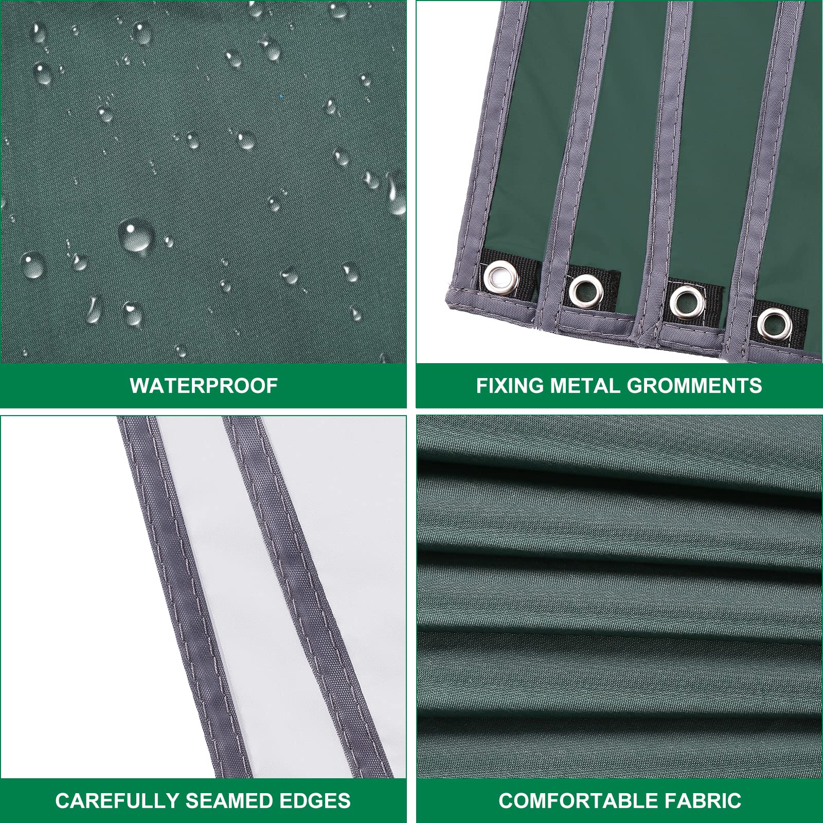 WADEO tarp groundsheet creates dry, versatile outdoor space.