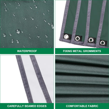 WADEO tarp groundsheet creates dry, versatile outdoor space.