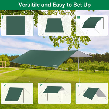 WADEO tarp storage bag keeps gear organized and portable.
