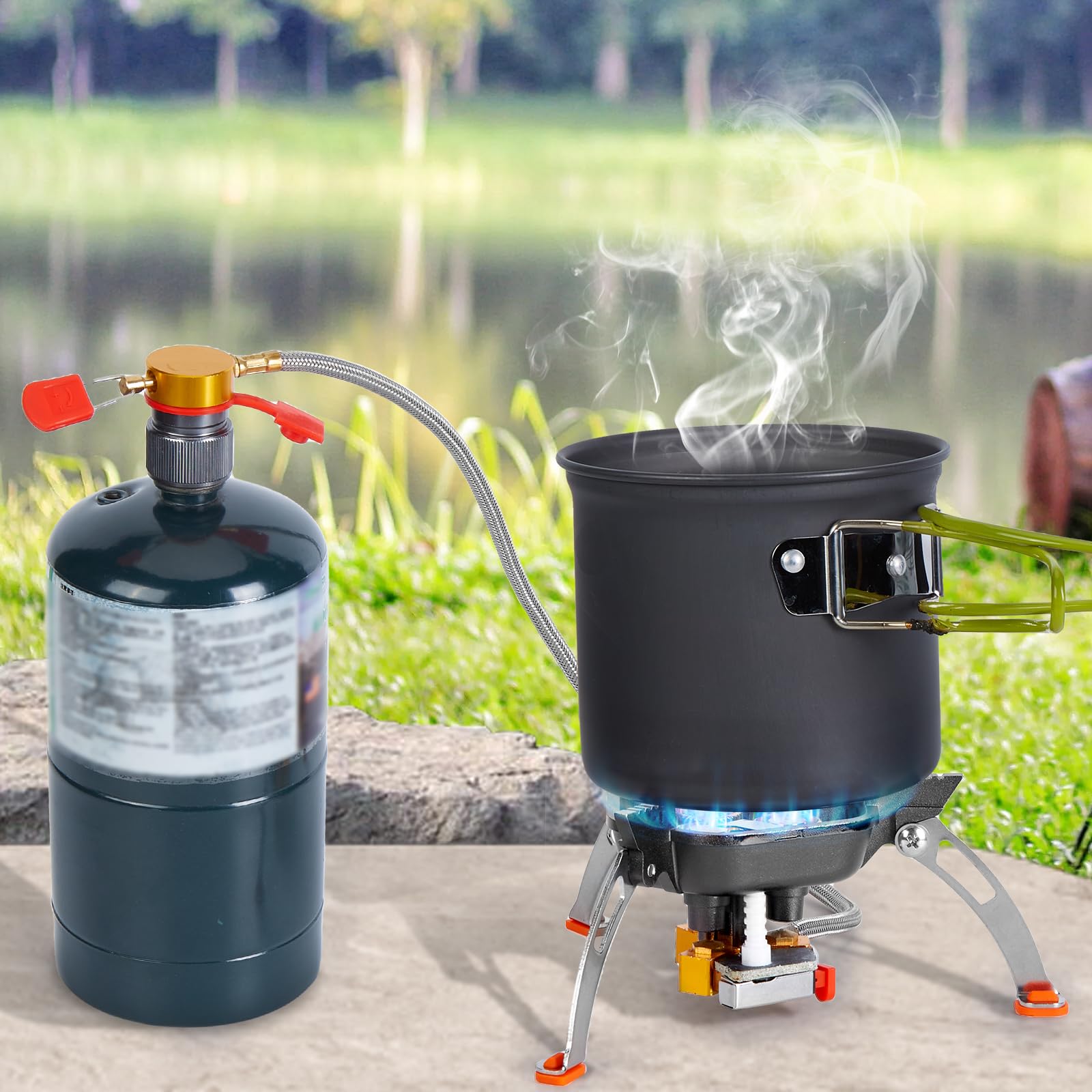 WADEO compact lightweight stove image ready for backpacking.