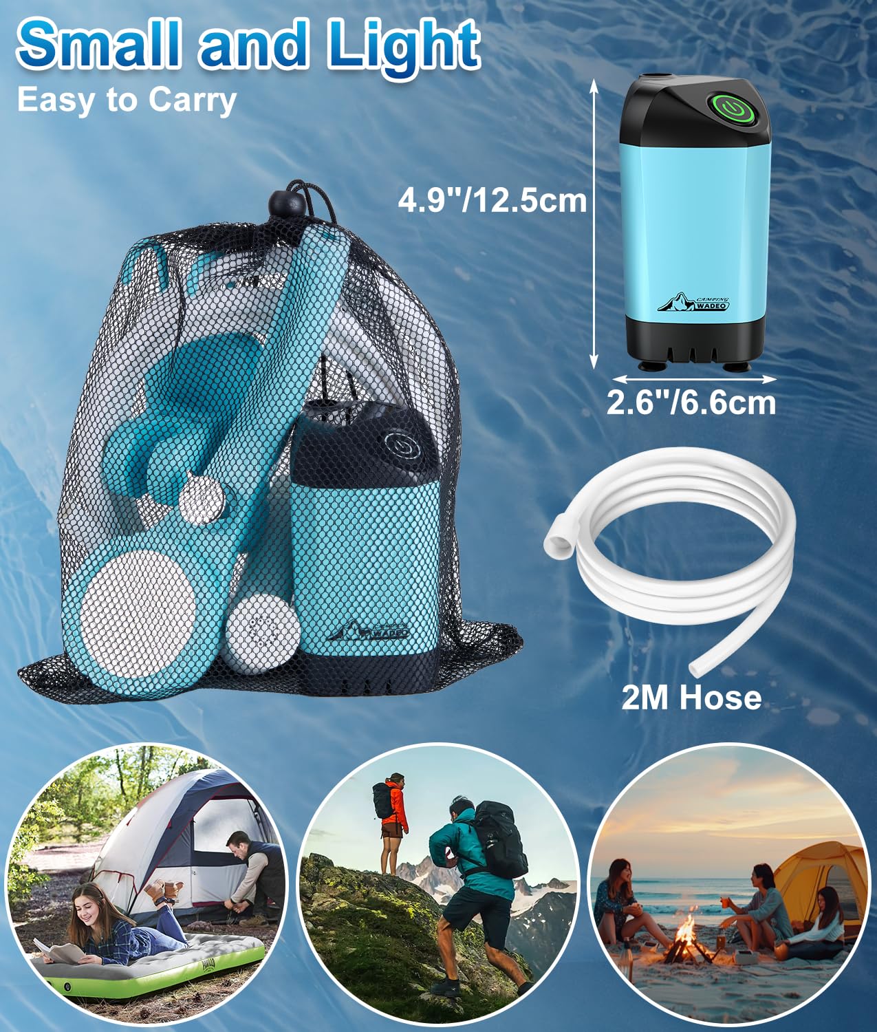 WADEO mesh storage bag keeps components organized