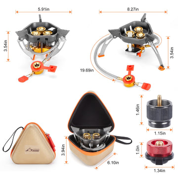 WADEO piezo-ignition needle image highlights easy ignition in wind.