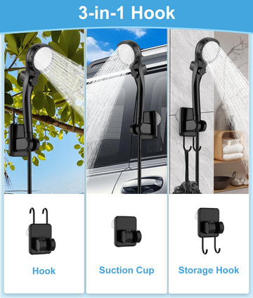 WADEO bottom suction design anchors to buckets during outdoor showers