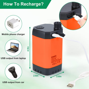 WADEO portable shower is compact and lightweight for easy packing.