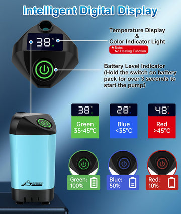 WADEO portable shower with 3 modes for flexible water flow on hikes