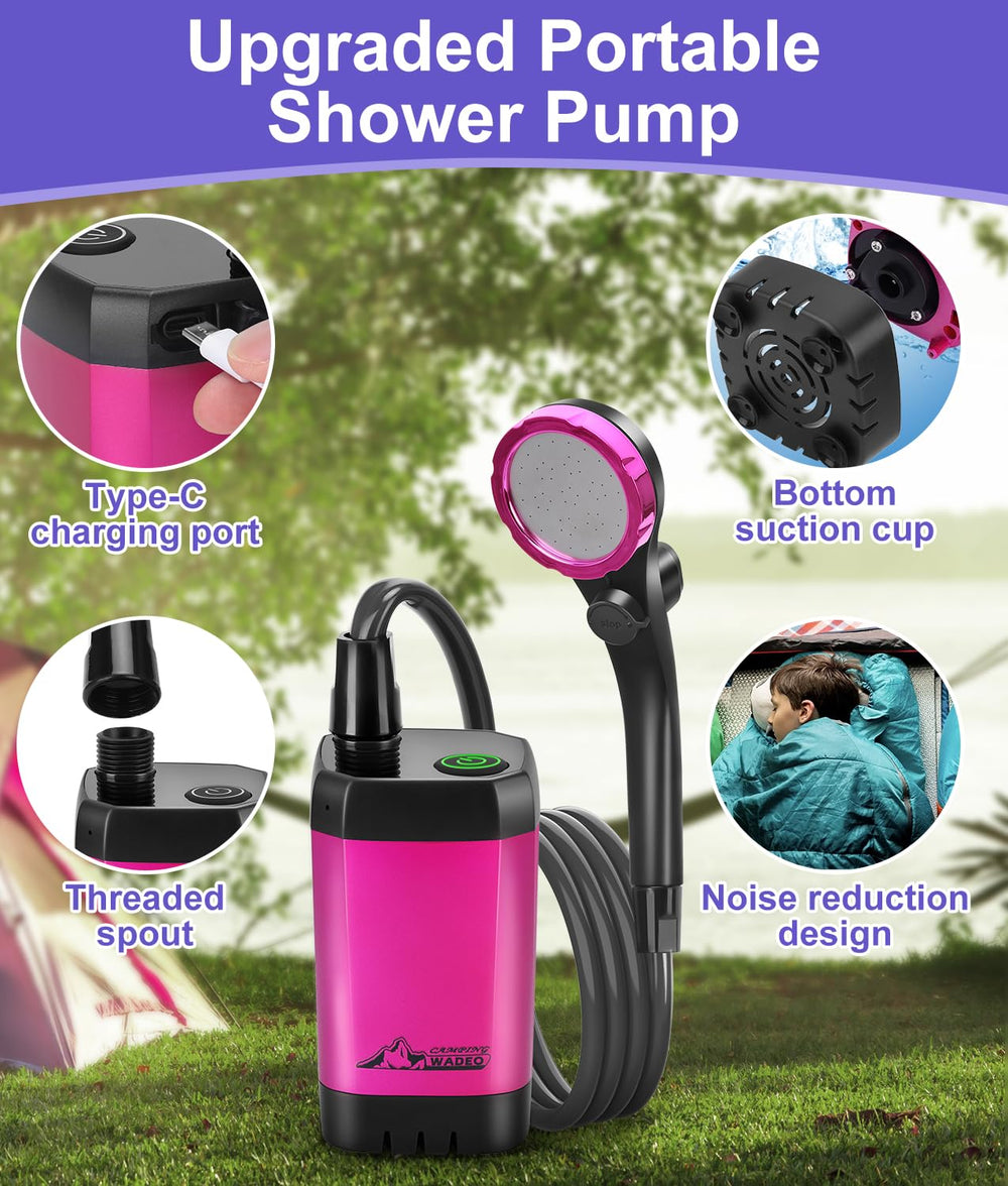 WADEO portable shower pet-bath setup for clean, comfortable pet washes