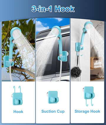 WADEO shower pump suction bottom anchors securely on setup
