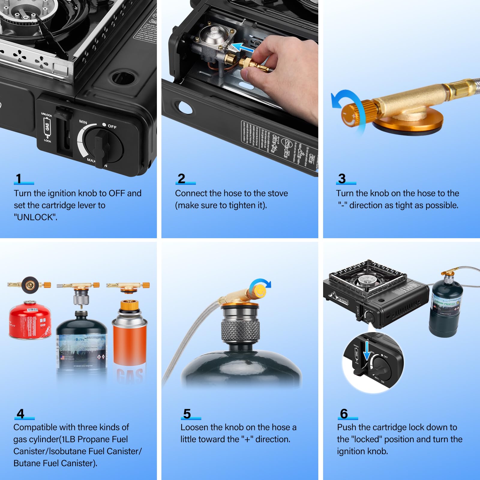 WADEO 1m stainless-steel hose handles heat well for longer, safer use.