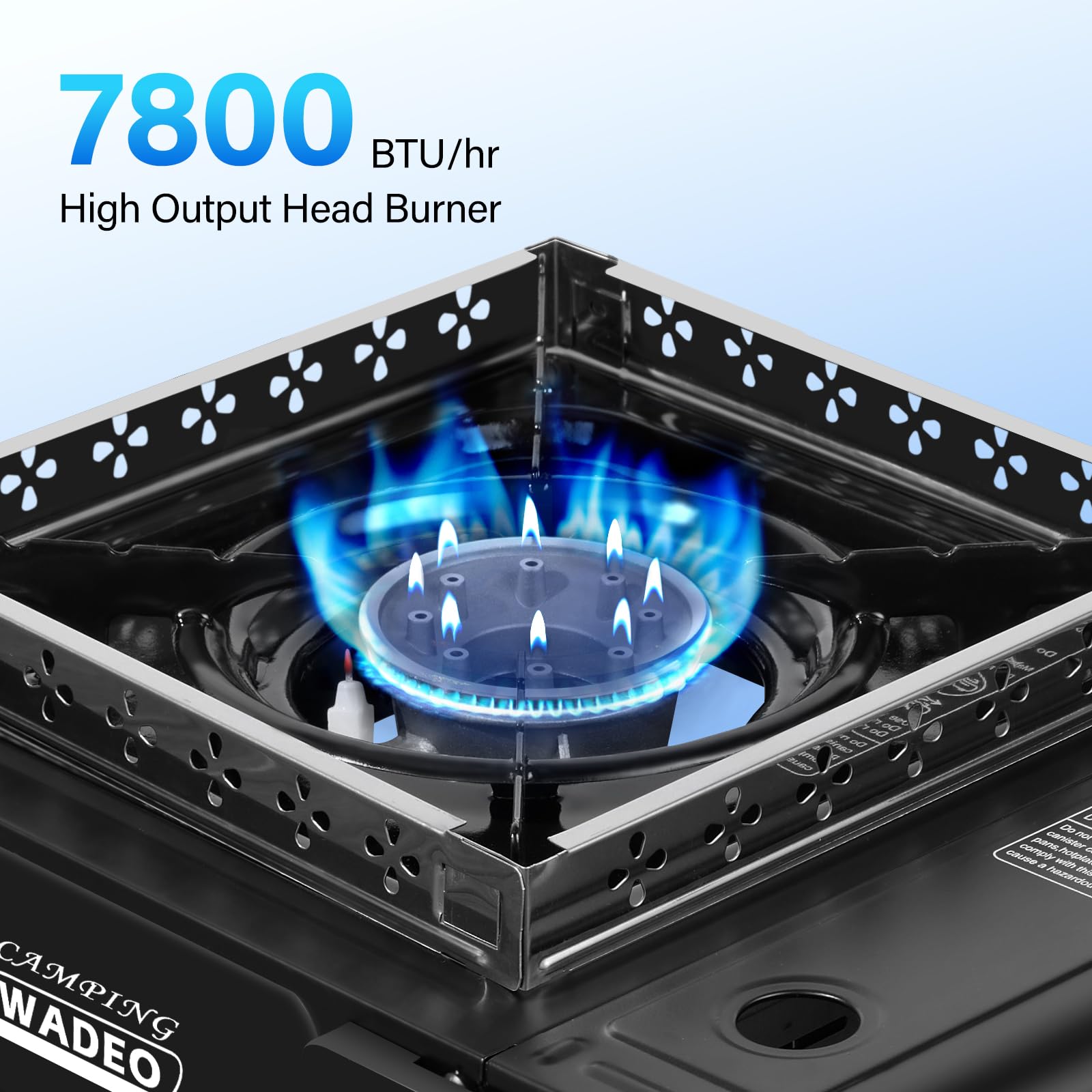 WADEO carrying case keeps stove and adapters organized on trips.