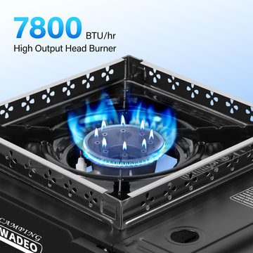 WADEO carrying case keeps stove and adapters organized on trips.
