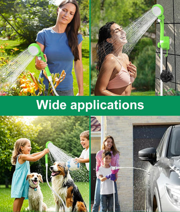 WADEO three-mode shower head demonstrates adjustable flow options for different uses.
