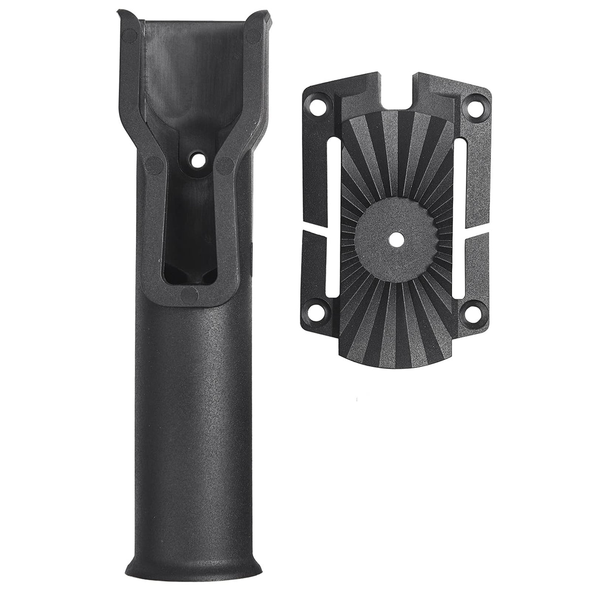 Wading belt rod holder mounted on wader belt