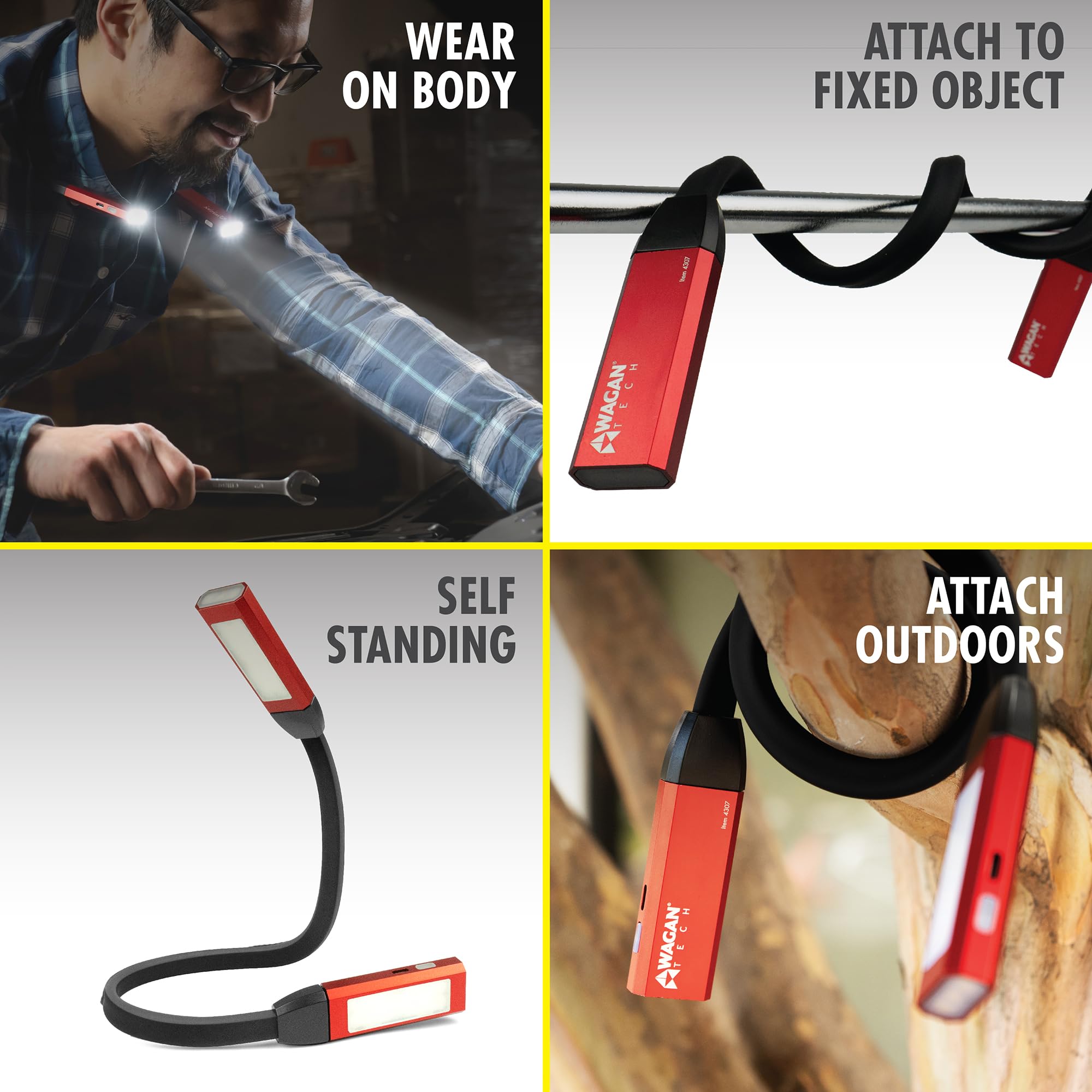 Wagan Flexxlite three color temperature options for task lighting