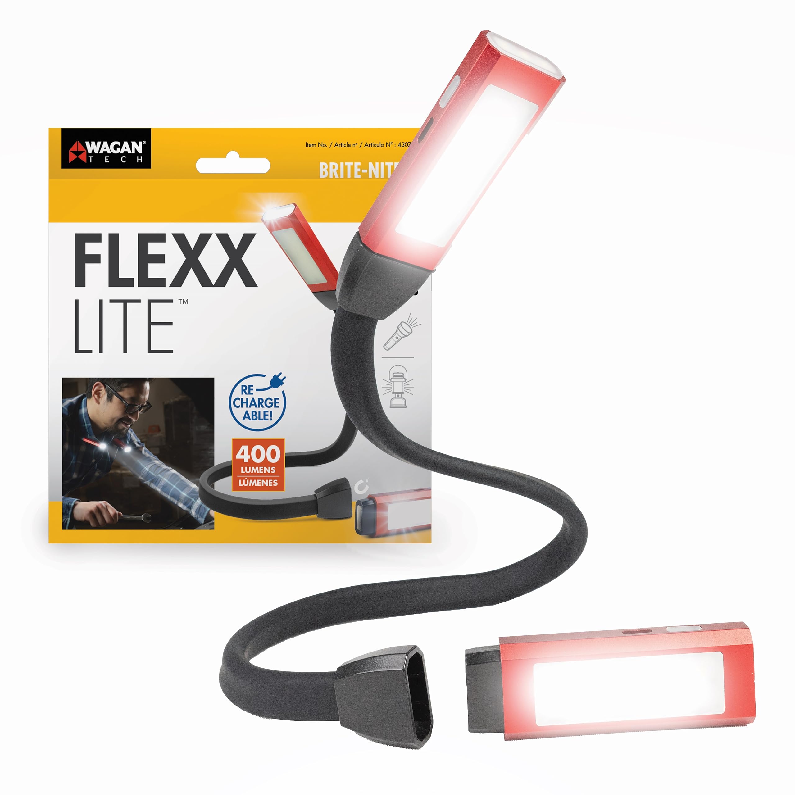 Wagan Flexxlite front light beam for precise reading and crafting