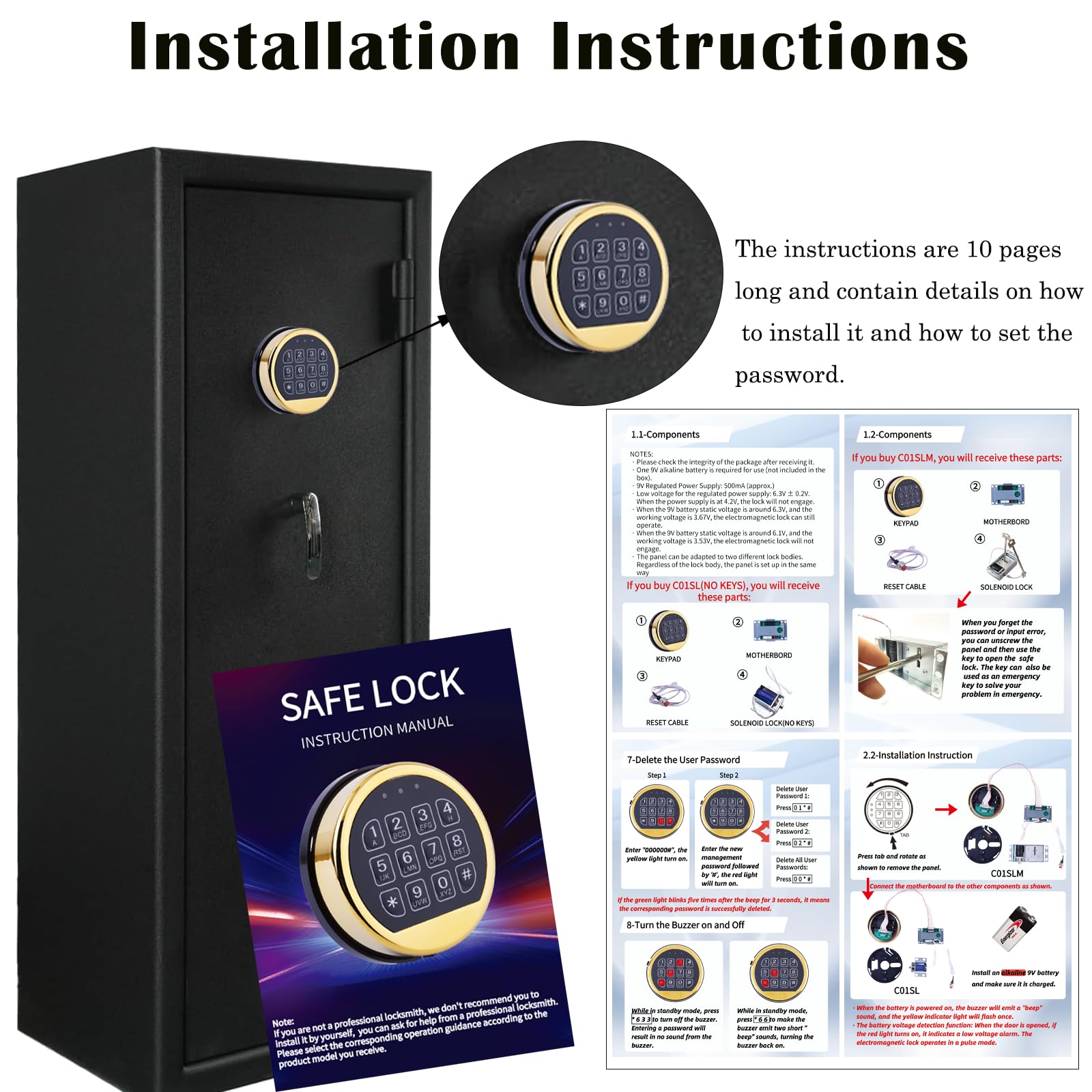 WAH YUE HING gun safe lock override keys enable fast manual entry when needed.