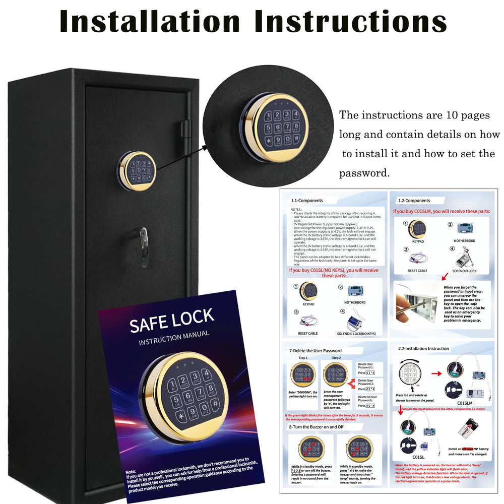 WAH YUE HING gun safe lock override keys enable fast manual entry when needed.
