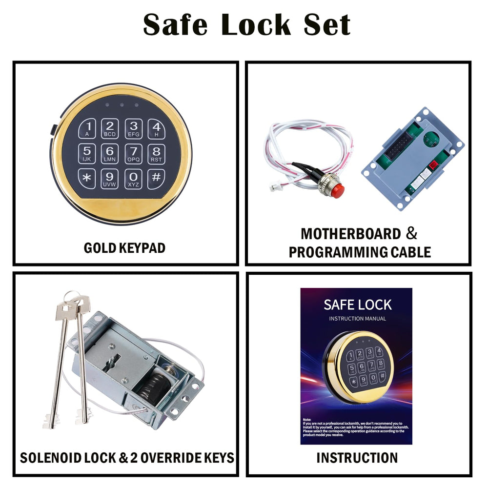 WAH YUE HING gun safe lock PCB board showing integrated electronics for secure access.