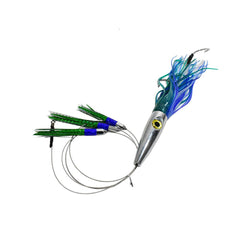 High Speed Wahoo Lure 15in Daisy Chain Plomero in Blue Green