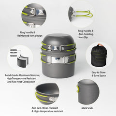 WAILAMHK anti-scalding lid and silicone handle prevent burns during outdoor cooking