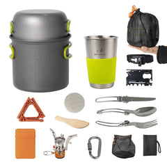 WAILAMHK camping mess kit nestable pots for space-saving backpacking meals