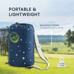 Wake In Cloud hooded sleeping bag shows secure zipper and adjustable warmth features.