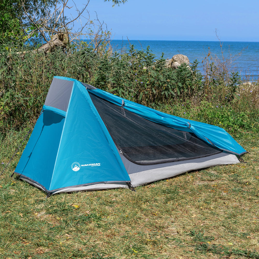 185T polyester fabric on Wakeman 1P tent offers weather resistance.