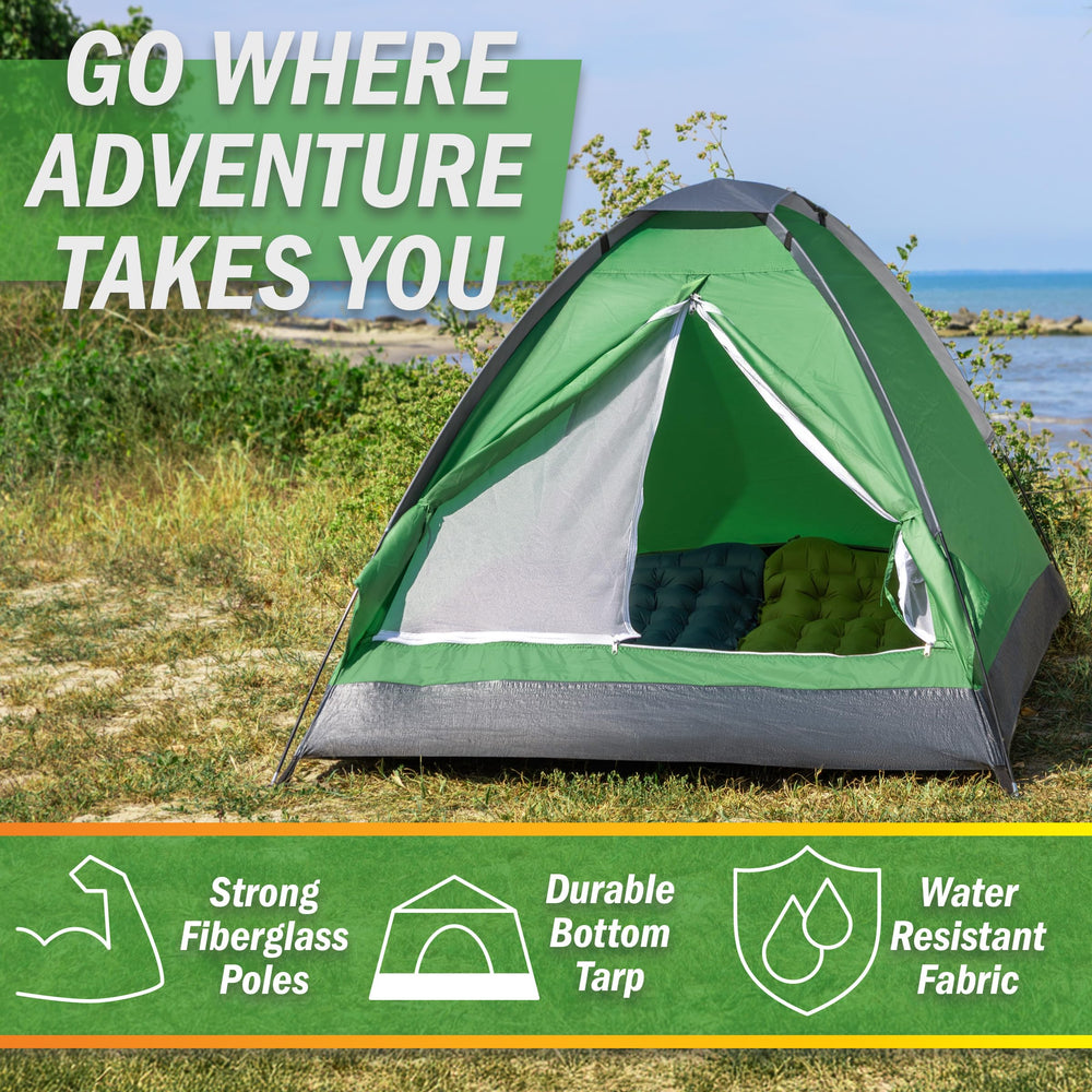 Wakeman Outdoors fiberglass poles support a stable shelter during hiking and camping.