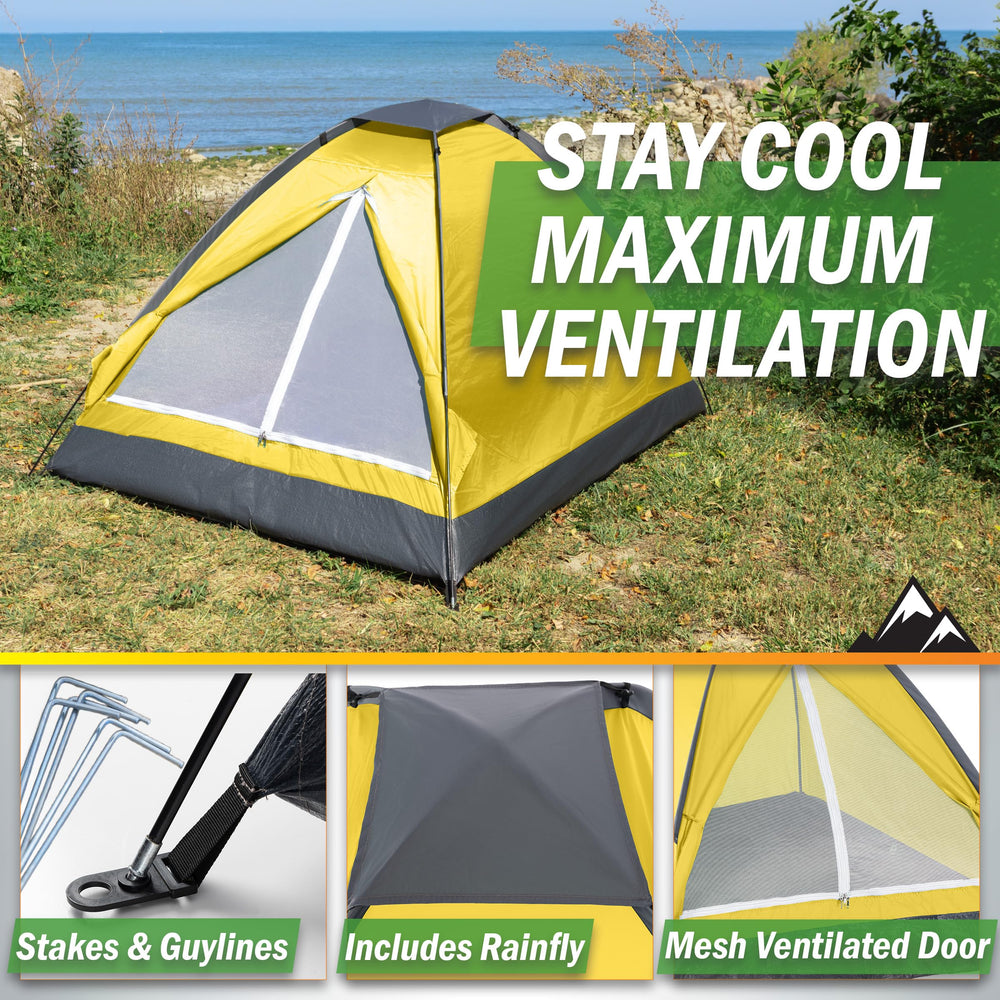 Wakeman 2-person tent ventilation window for fresh air