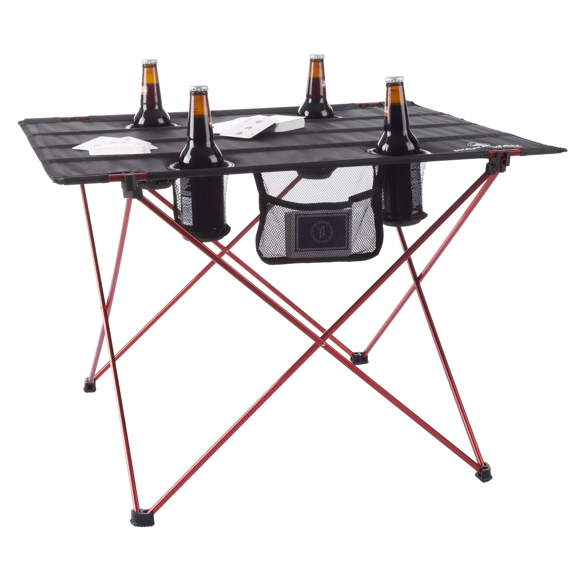 Wakeman Camp Table top view for snacks and drinks outdoors.