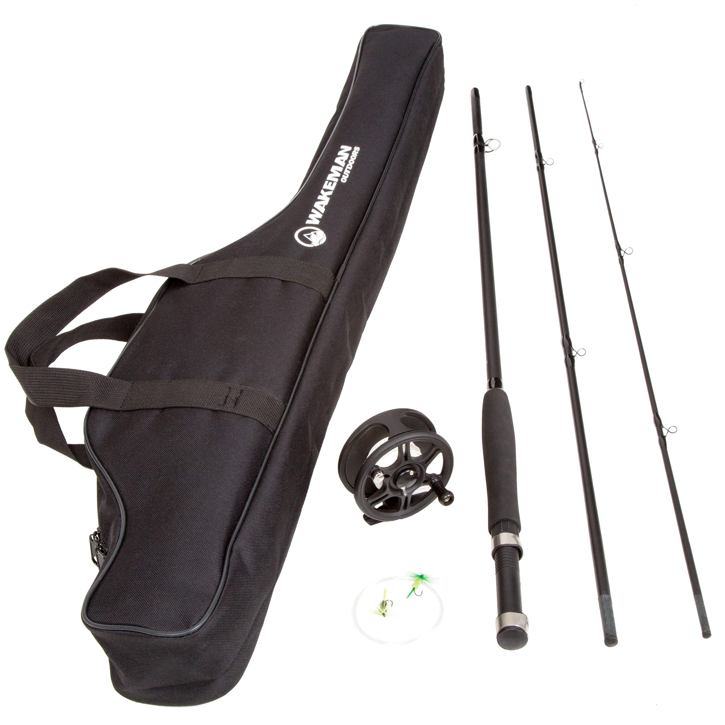 Wakeman Charter Series fly rod and reel combo for beginners on the water.