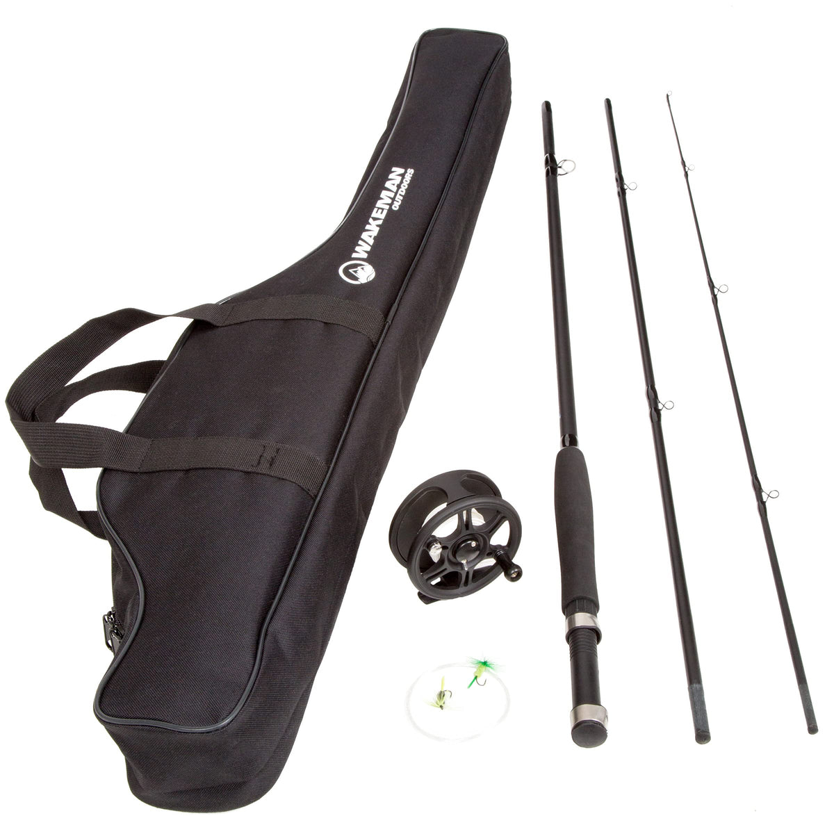 Wakeman Charter Series fly rod and reel combo for beginners on the water.
