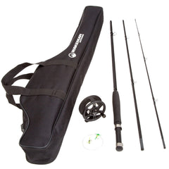 Wakeman Charter Series fly rod and reel combo for beginners on the water.