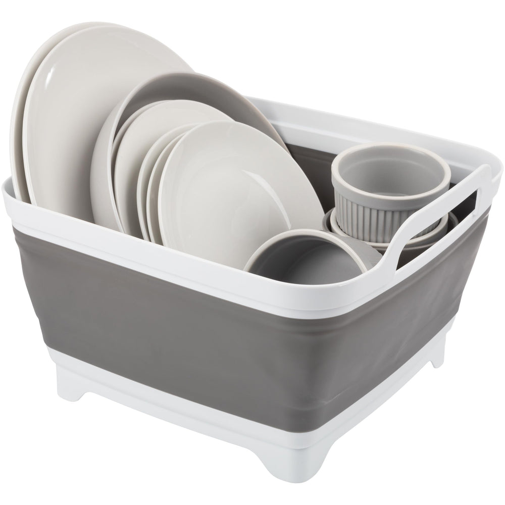 Wakeman Collapsible Sink 9L in use for quick camping dishwashing.