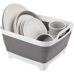 Wakeman Collapsible Sink 9L in use for quick camping dishwashing.