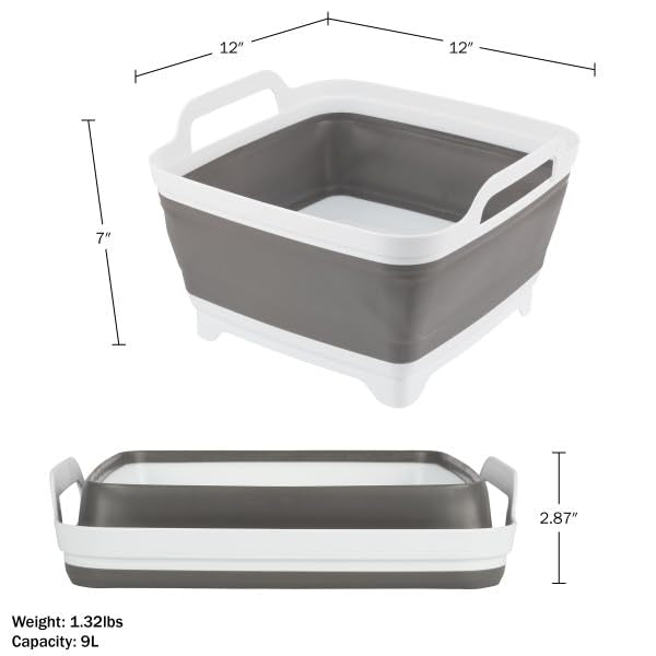Wakeman Collapsible Sink with built-in drain enables easy water disposal.
