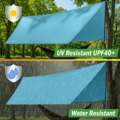 Wakeman collapsible tarp poles enable quick shelter setup anywhere.