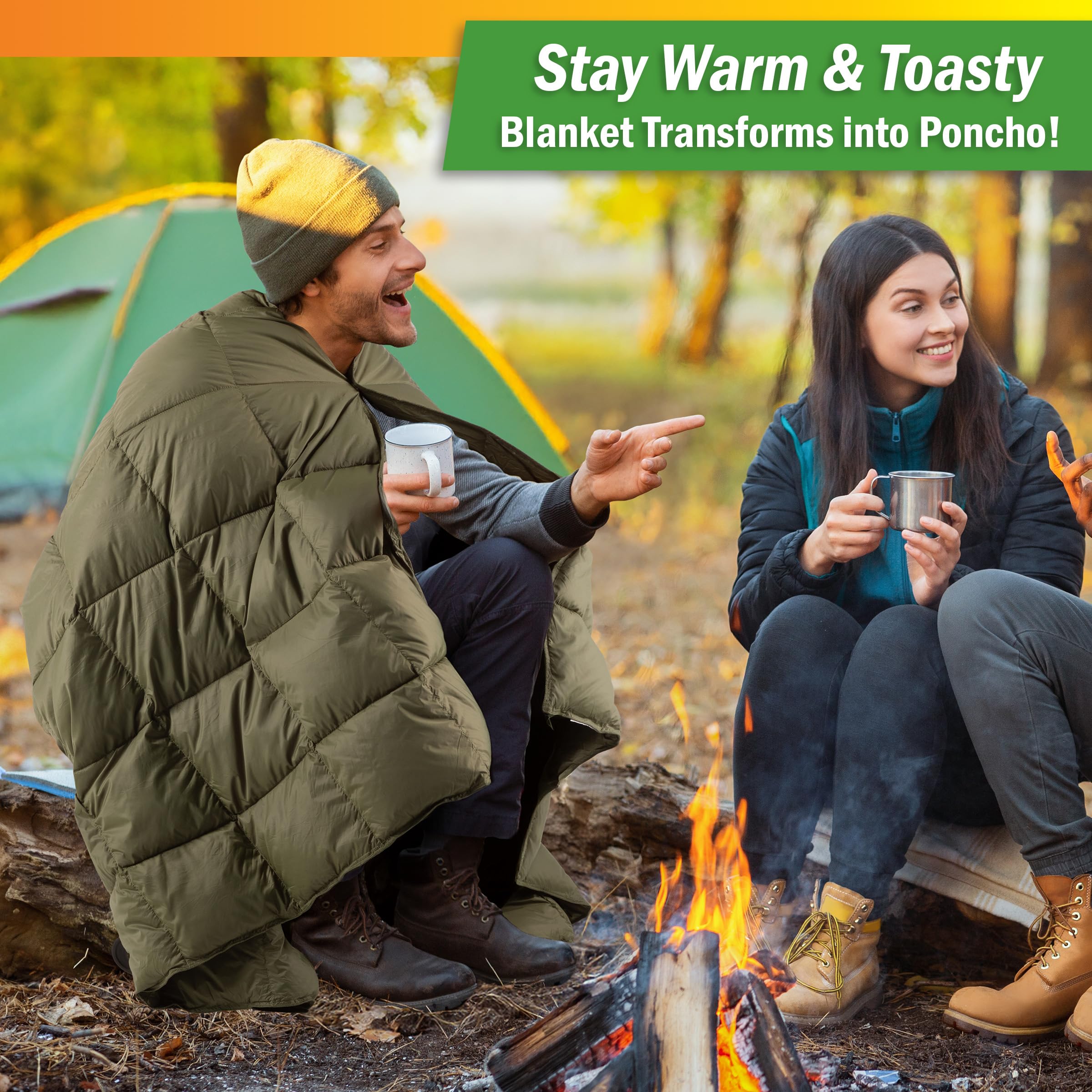 Wakeman nylon shell with down filling for warmth and durability