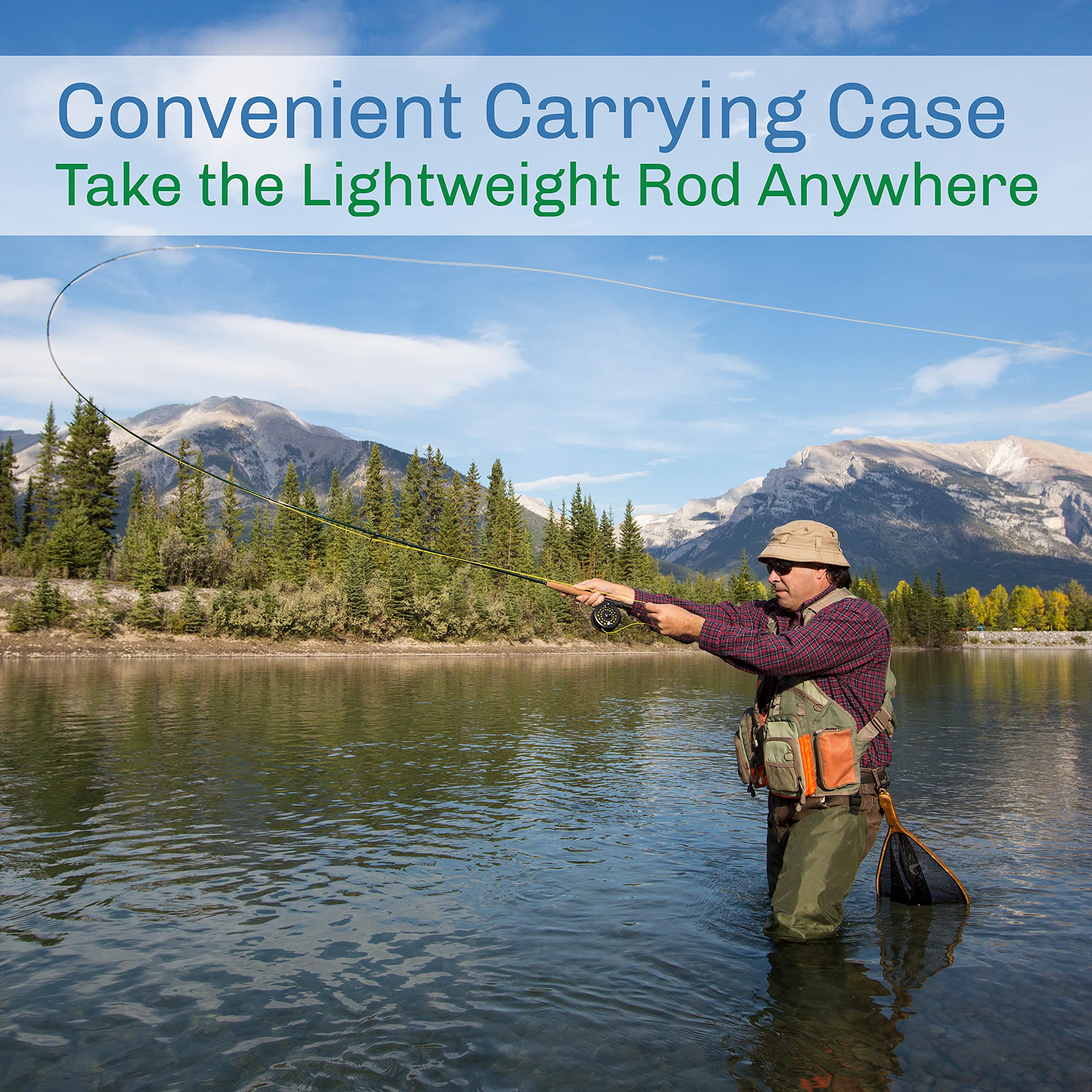 Wakeman easy-cast 6/7 weight rod with comfortable grip.