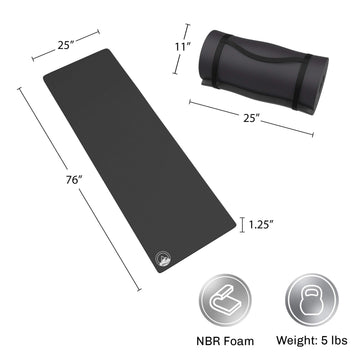 Wakeman Foam Sleeping Pad with carry strap for easy transport.