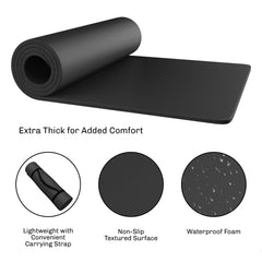 Wakeman foam sleeping pad featuring carrying strap for easy backpacking